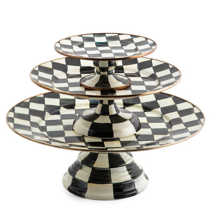 Courtly Check Pedestal Platter
