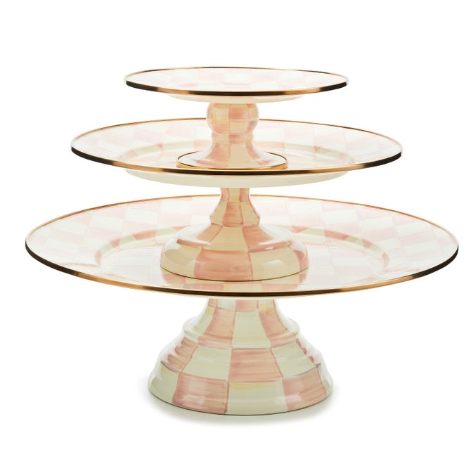 Rosy Check Pedestal Platter