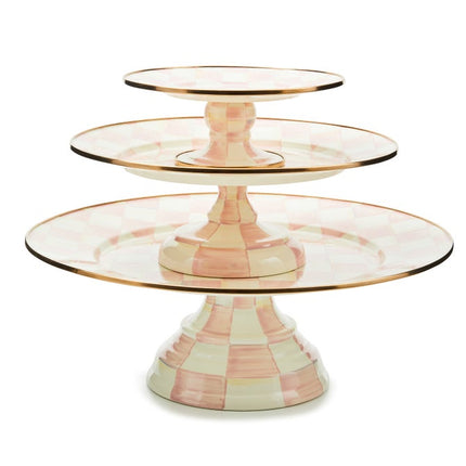 Rosy Check Pedestal Platter