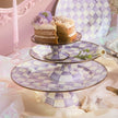 Violet Check Enamel Mug 400ml