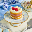 Sky Check Pedestal Platter