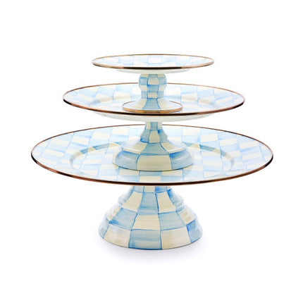 Sky Check Pedestal Platter