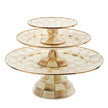 Mocha Check Pedestal Platter