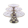 Violet Check Enamel Mug 400ml