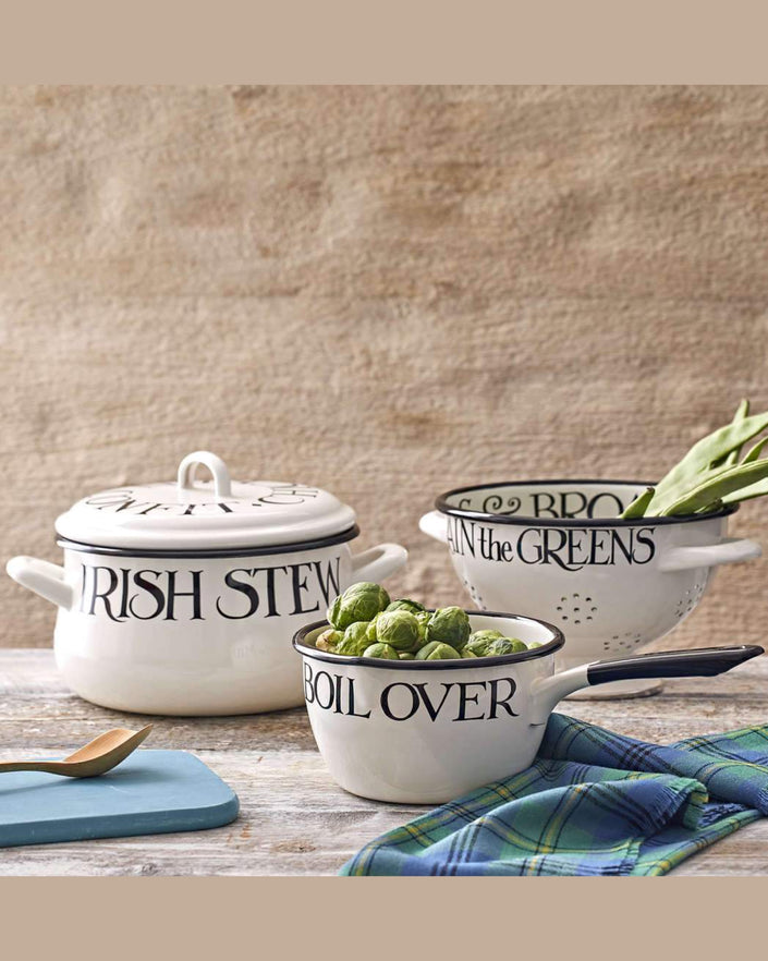 Black Toast Medium Enamel Cooking Casserole Pot