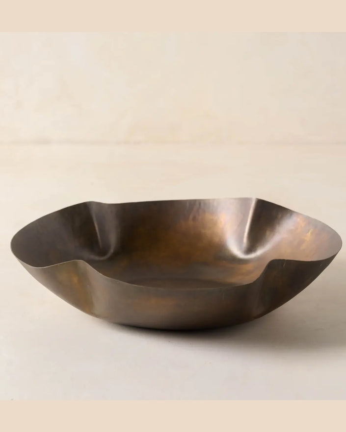 Flannery Antique Brass Fluted Bowl