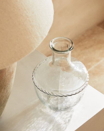 Glass Braided Bottle Vase