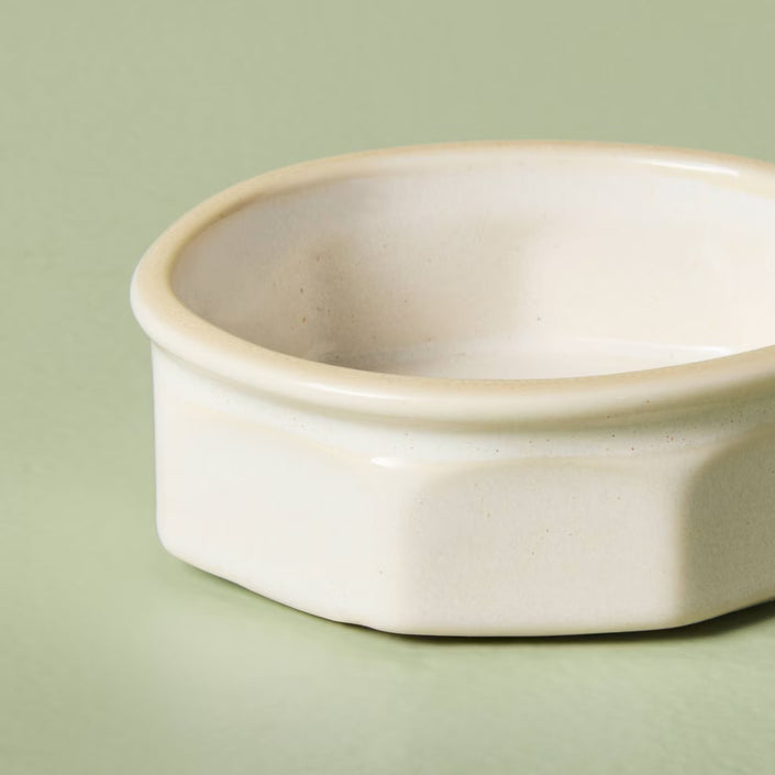 3pc Ceramic Desk Organizer Set Cream