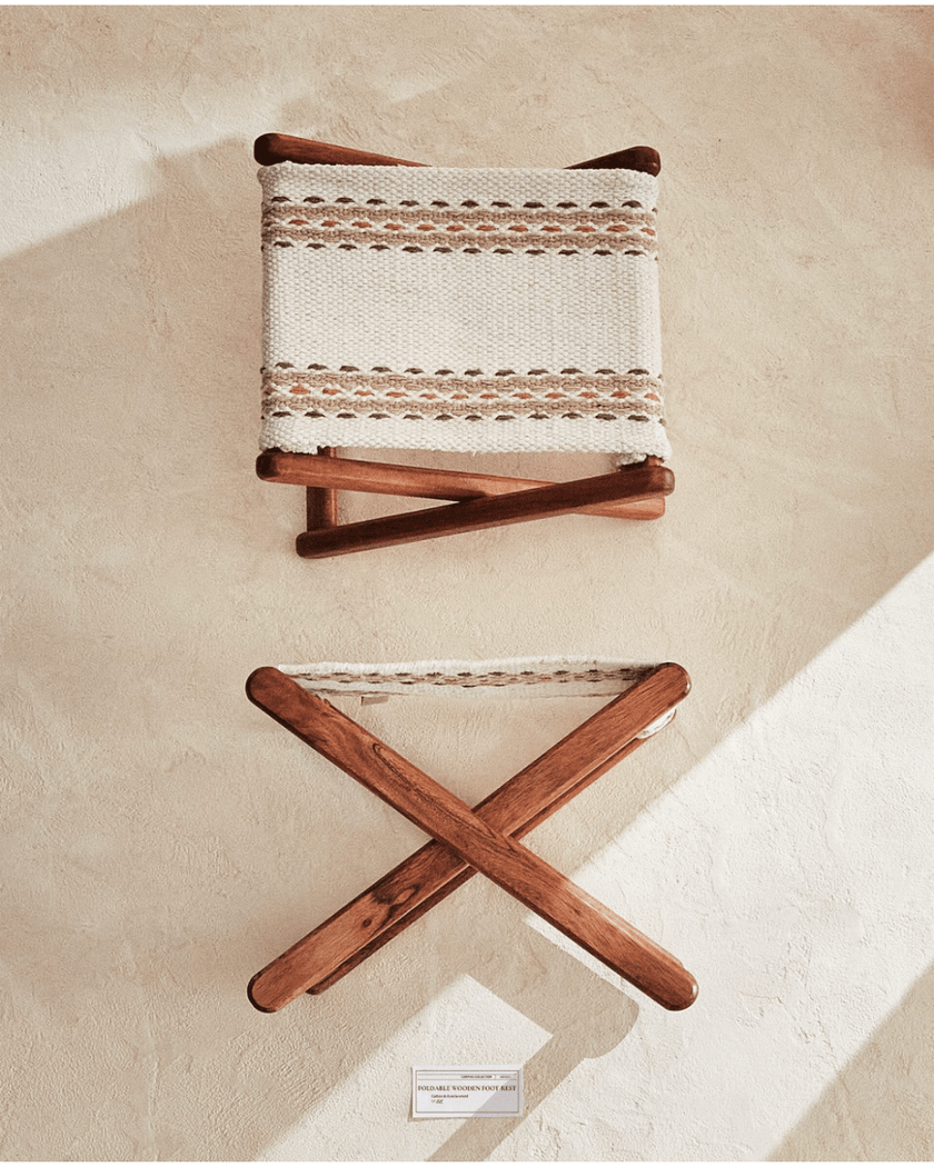 Foldable Wooden Foot Rest