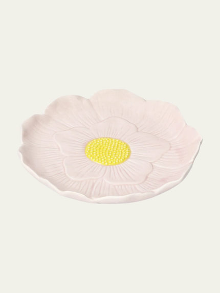 FlowerLarge Plate Soft Pink 19cm
