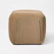 Square Velvet Ottoman Tan