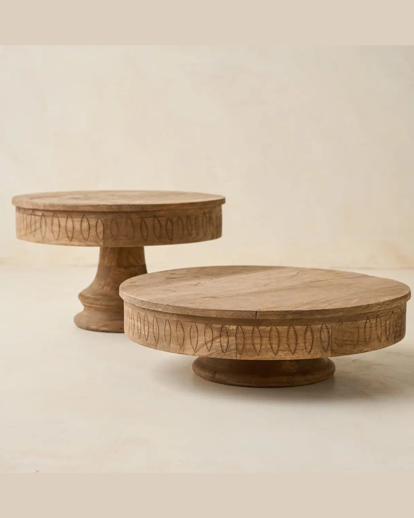Mango Wood Petal Serving Stand