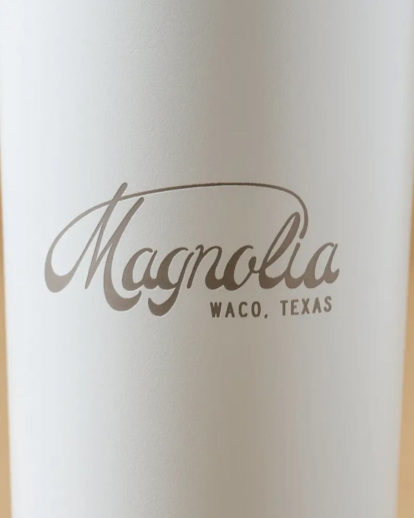 Magnolia White 24oz Cold Tumbler with Straw