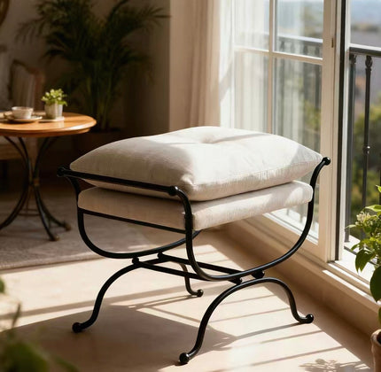 French Vintage Élodie Stool Ottoman