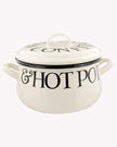 Black Toast Medium Enamel Cooking Casserole Pot