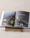 Antiqued Brass Shadow Floral Cookbook Stand