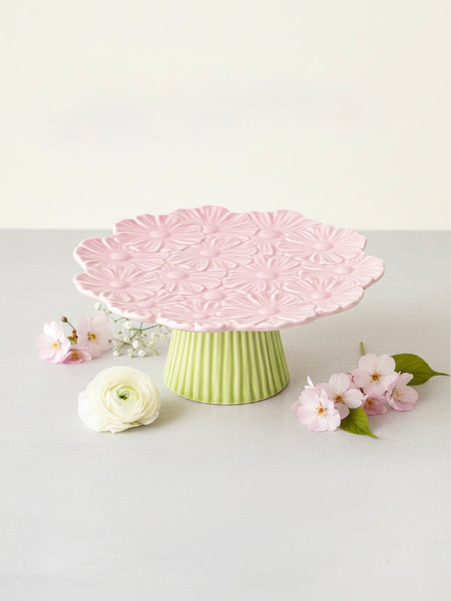 Cake stand with flowers 20cm