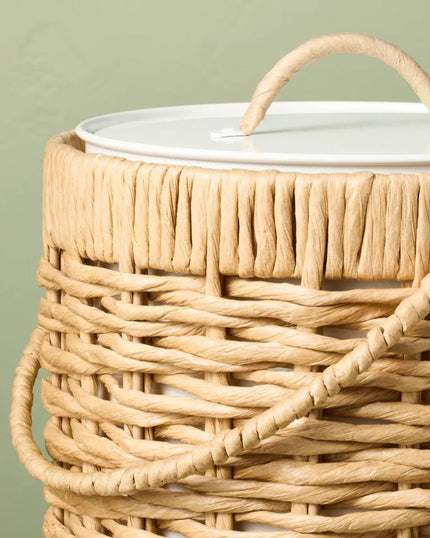 3.5L Woven Paper Wrapped Metal Ice Bucket