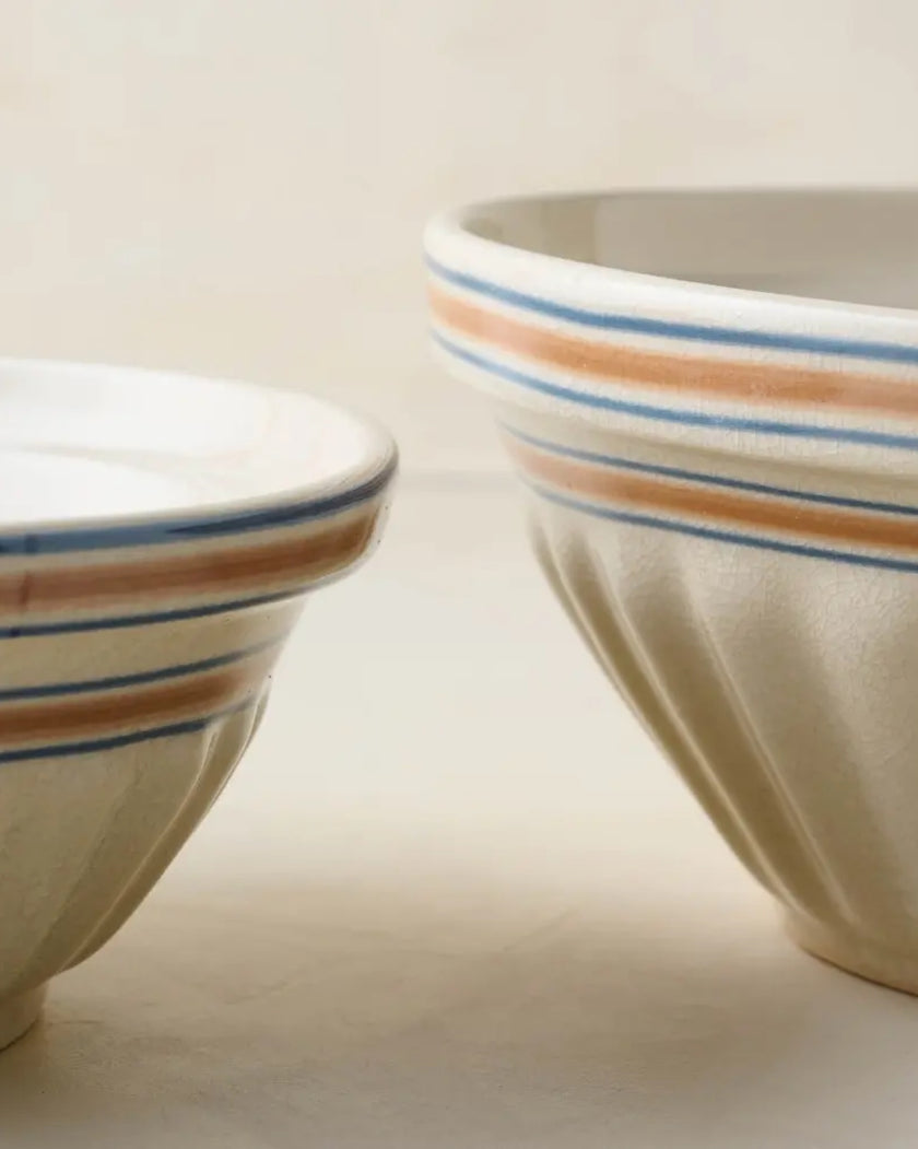 Set of 2 Maison Striped Mixing Bowl