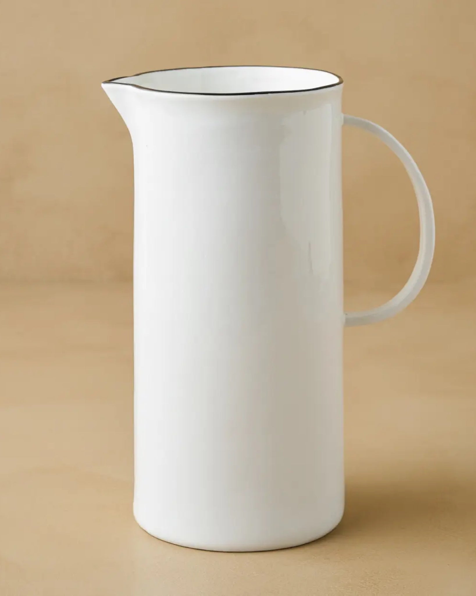 Black Rim Ceramic Pitcher