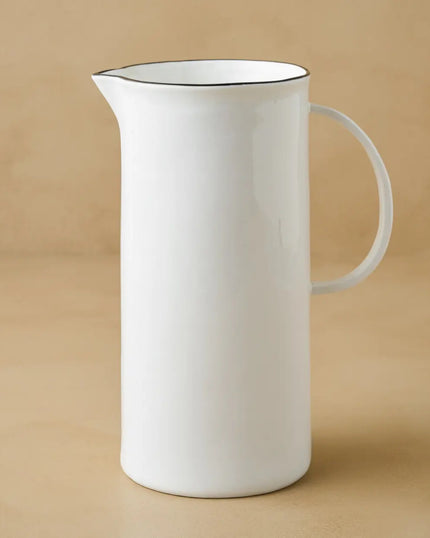 Black Rim Ceramic Pitcher