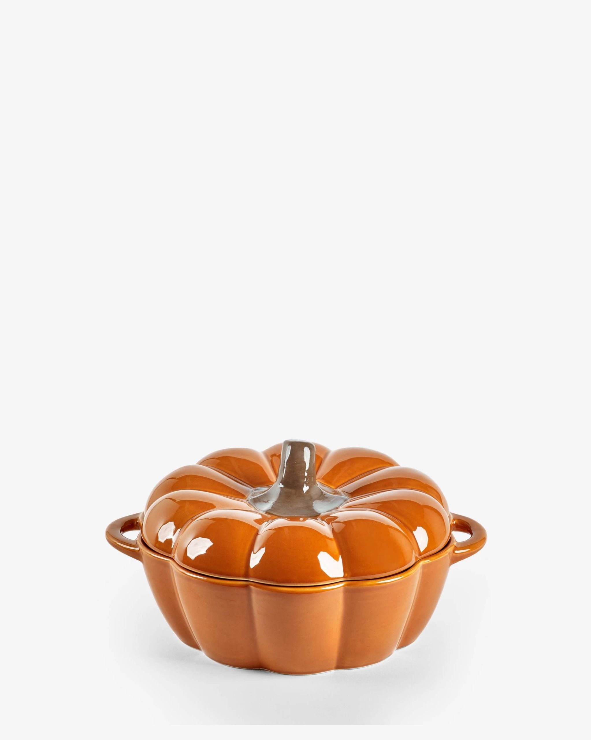Large Orange Pumpkin Casserole (Brown Stem)