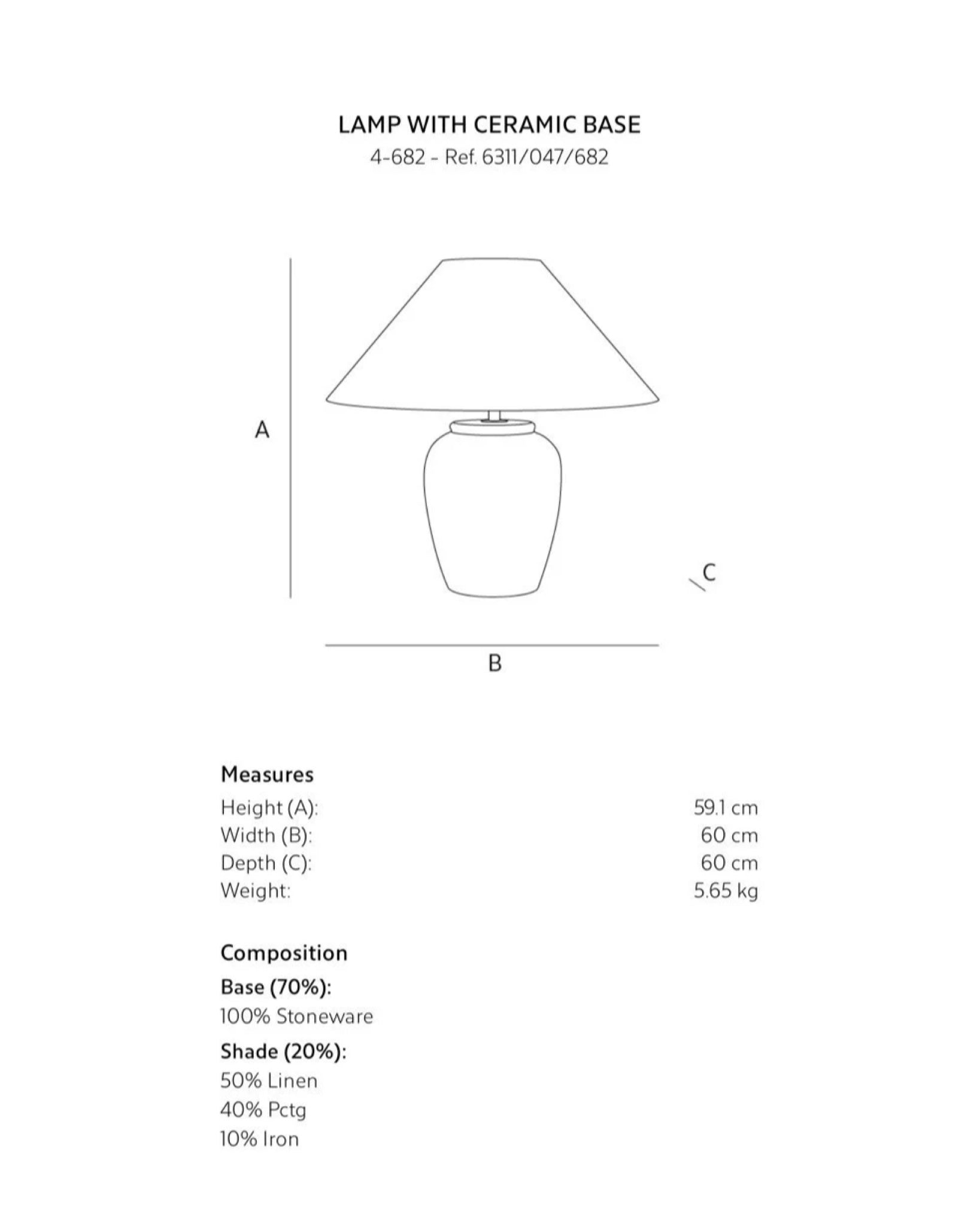 Extra Large Ceramic Lamp