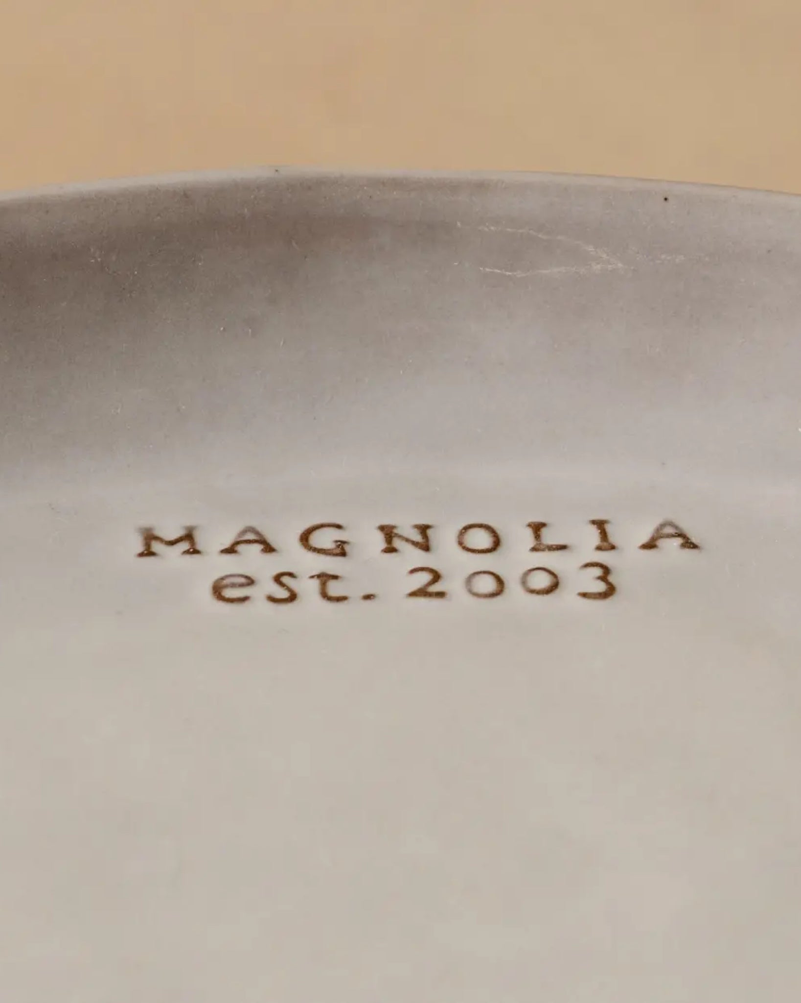 Grey Magnolia Est. Cake Stand