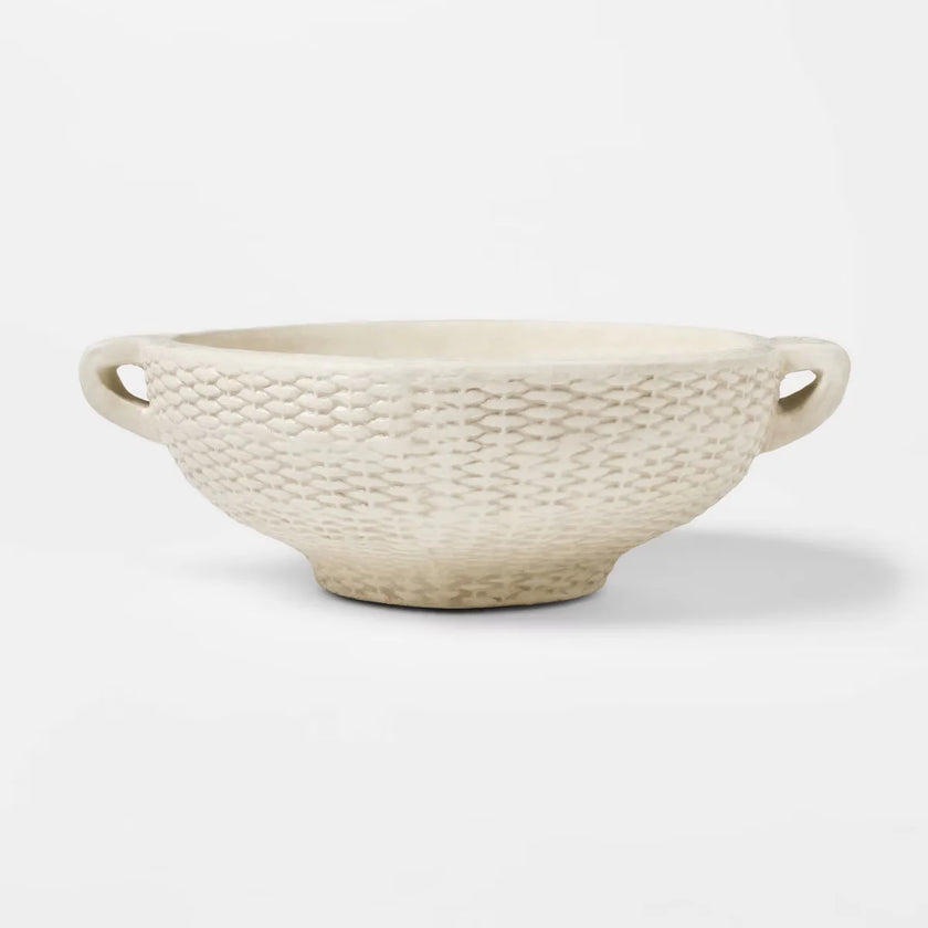 Woven Texture Ceramic Bowl Cream