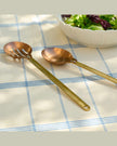 Brass and Copper Slotted Serving Spoon Spatula