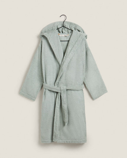 Cotton Bathrobe (Tiffany Blue - M)