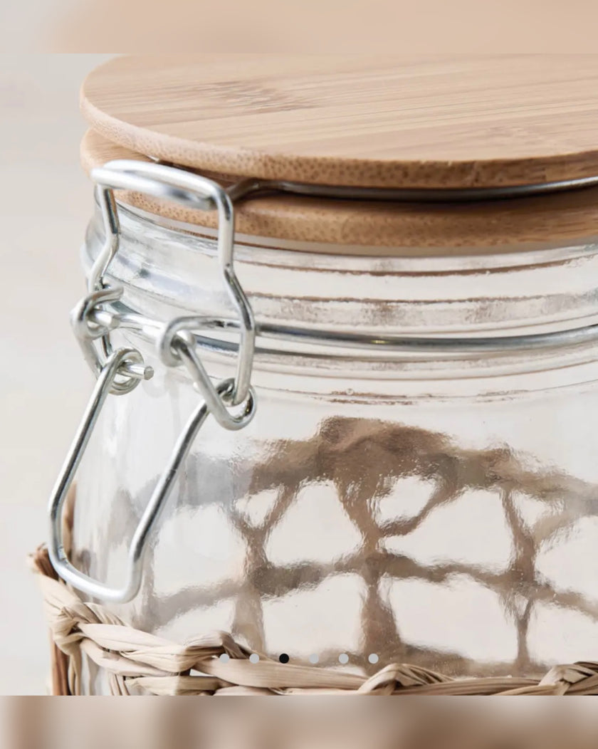 Woven Glass Storage Jar (SMALL)