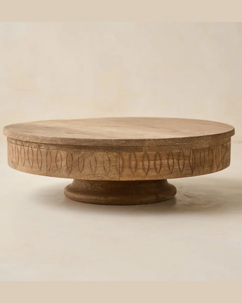 Mango Wood Petal Serving Stand