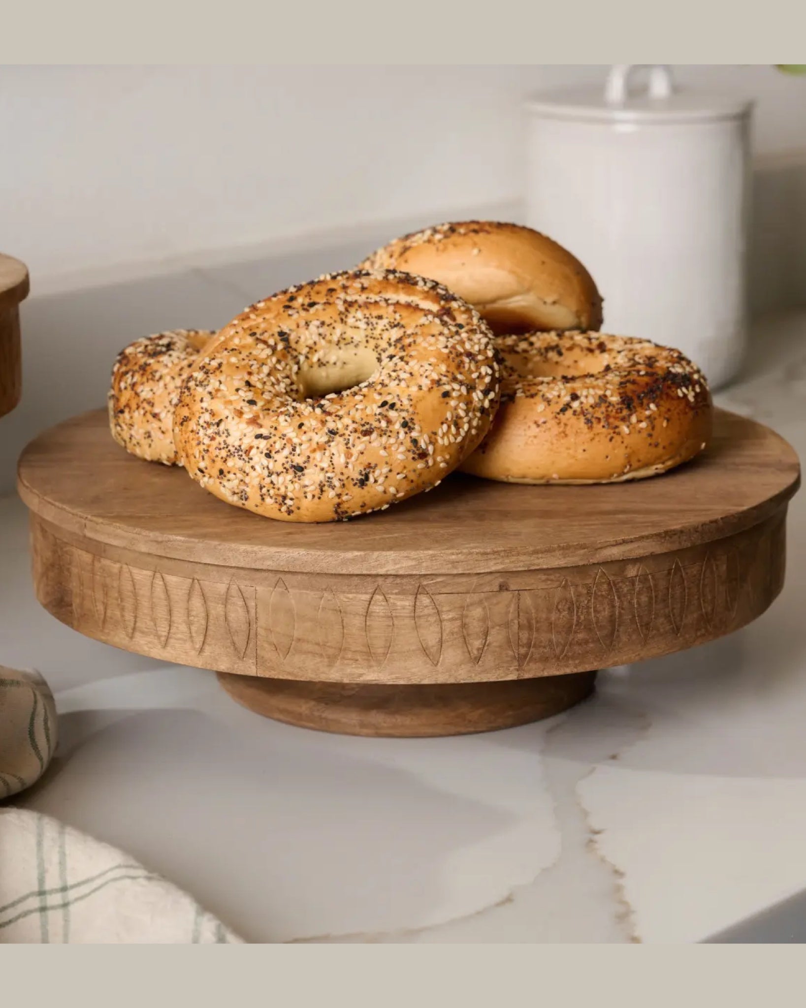 Mango Wood Petal Serving Stand