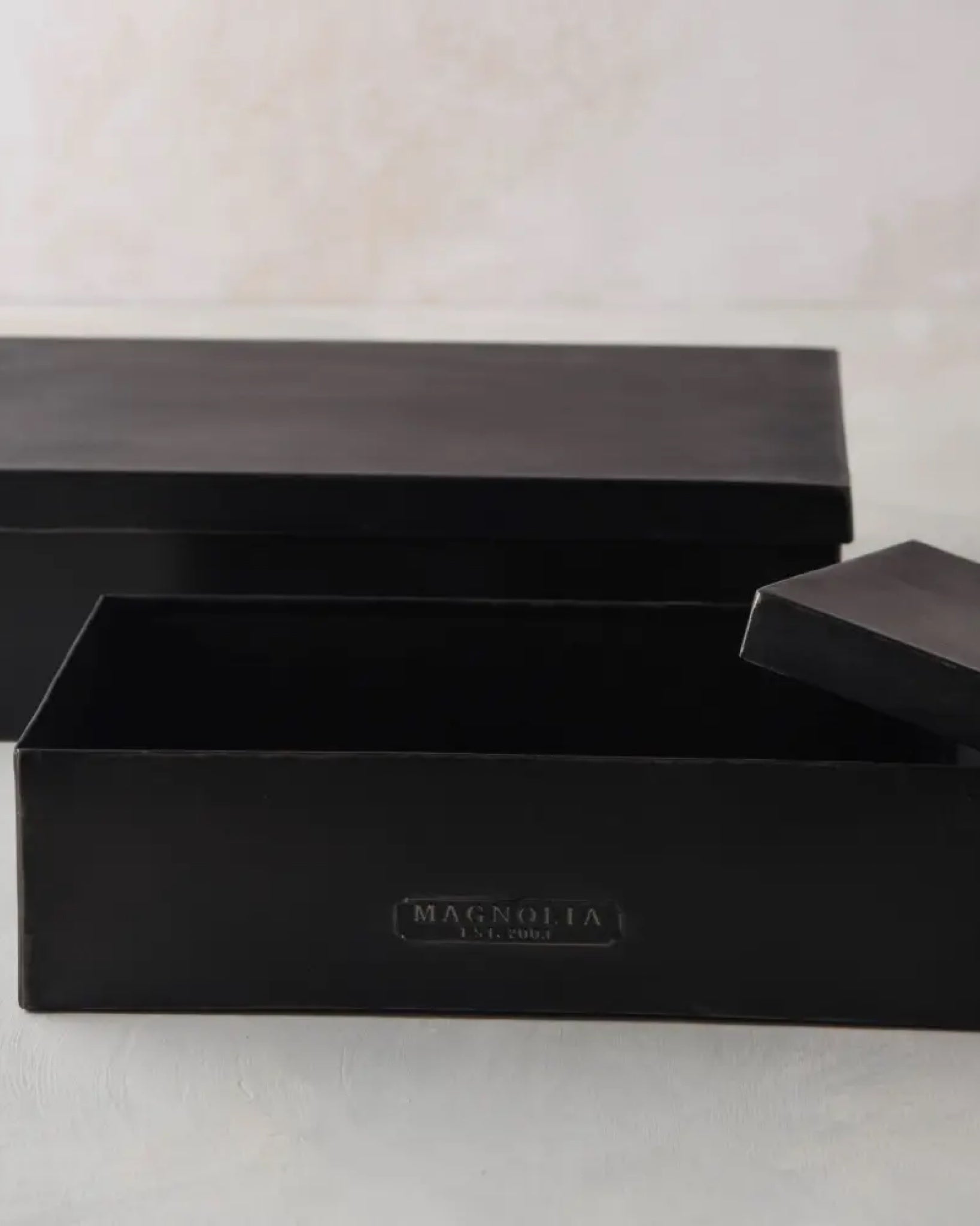 Matte Black Brighton Nested Metal Boxes
