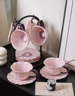 Pastel Floral Mug & Saucer Set (lilac bloom)