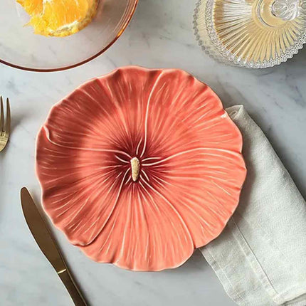 Maria Flor Hollyhock Dessert Plate