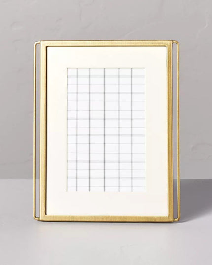 4 x 6 Brass Wire Edge Picture Frame Antique Finish