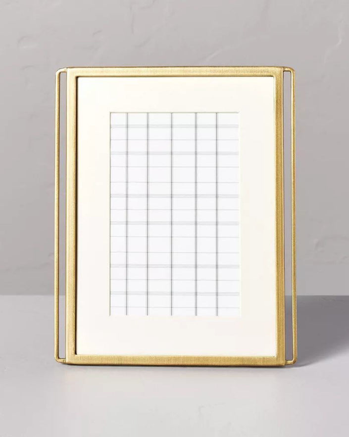 4 x 6 Brass Wire Edge Picture Frame Antique Finish