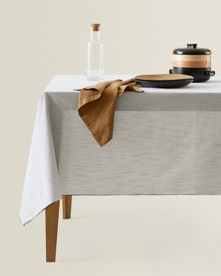 Mini Checked with Piped Border Tablecloth (6-8 pax)