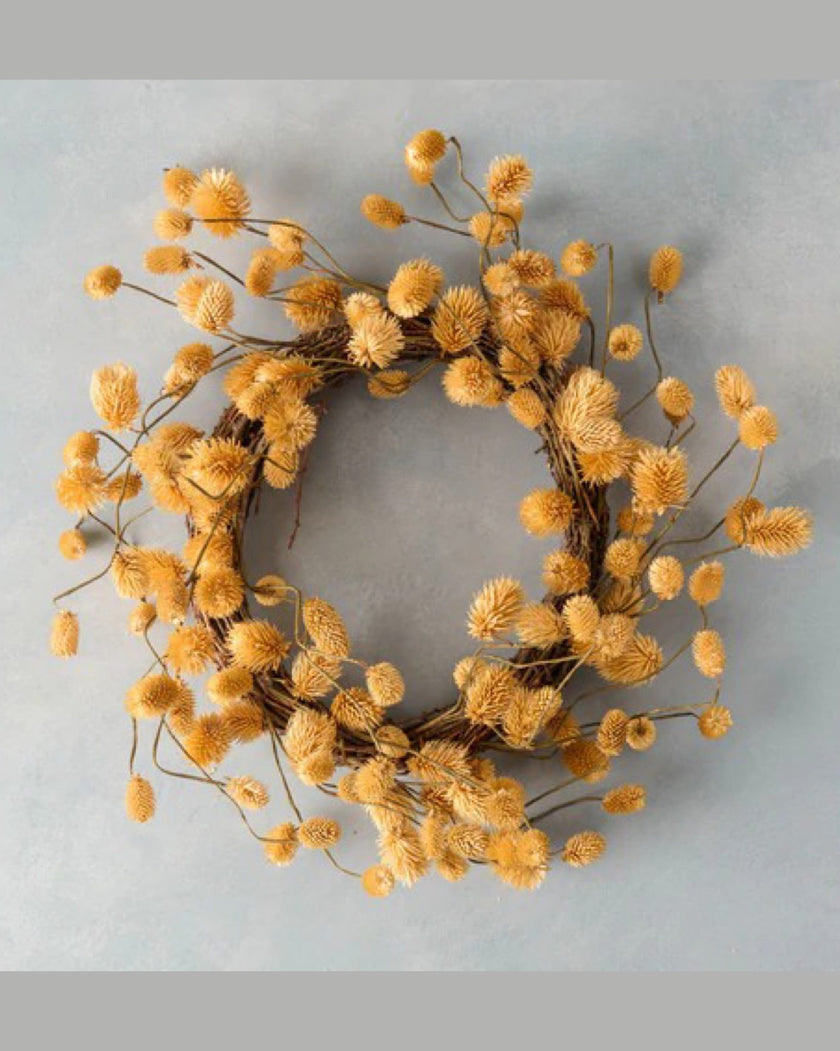 Dried Mustard Platycarya Wreath
