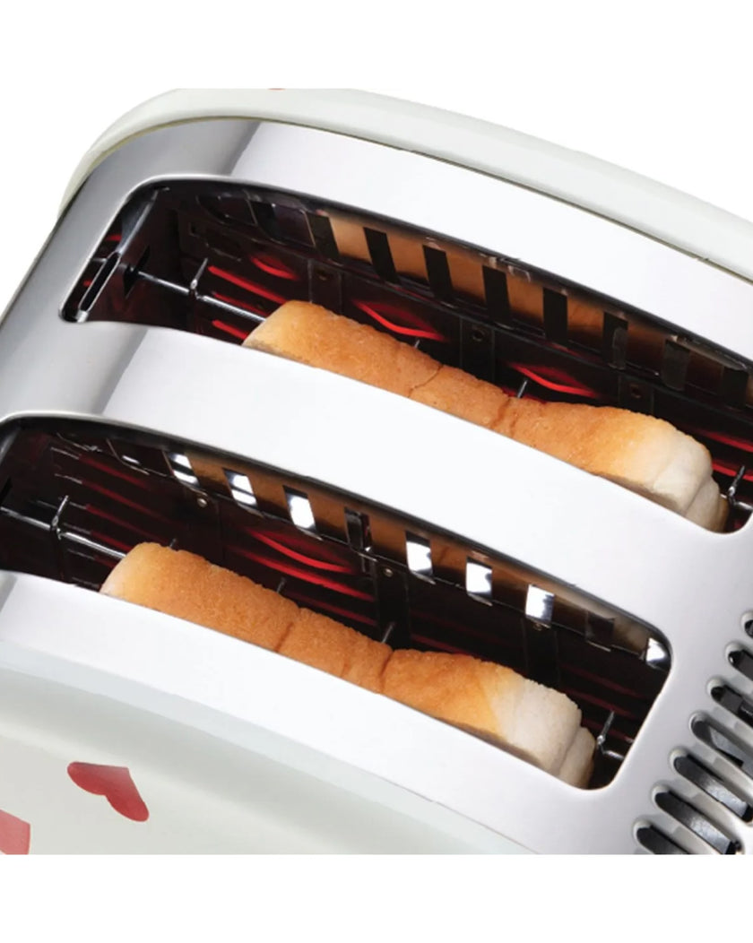 Russell Hobbs Pink Hearts Norfolk Two Slice Toaster