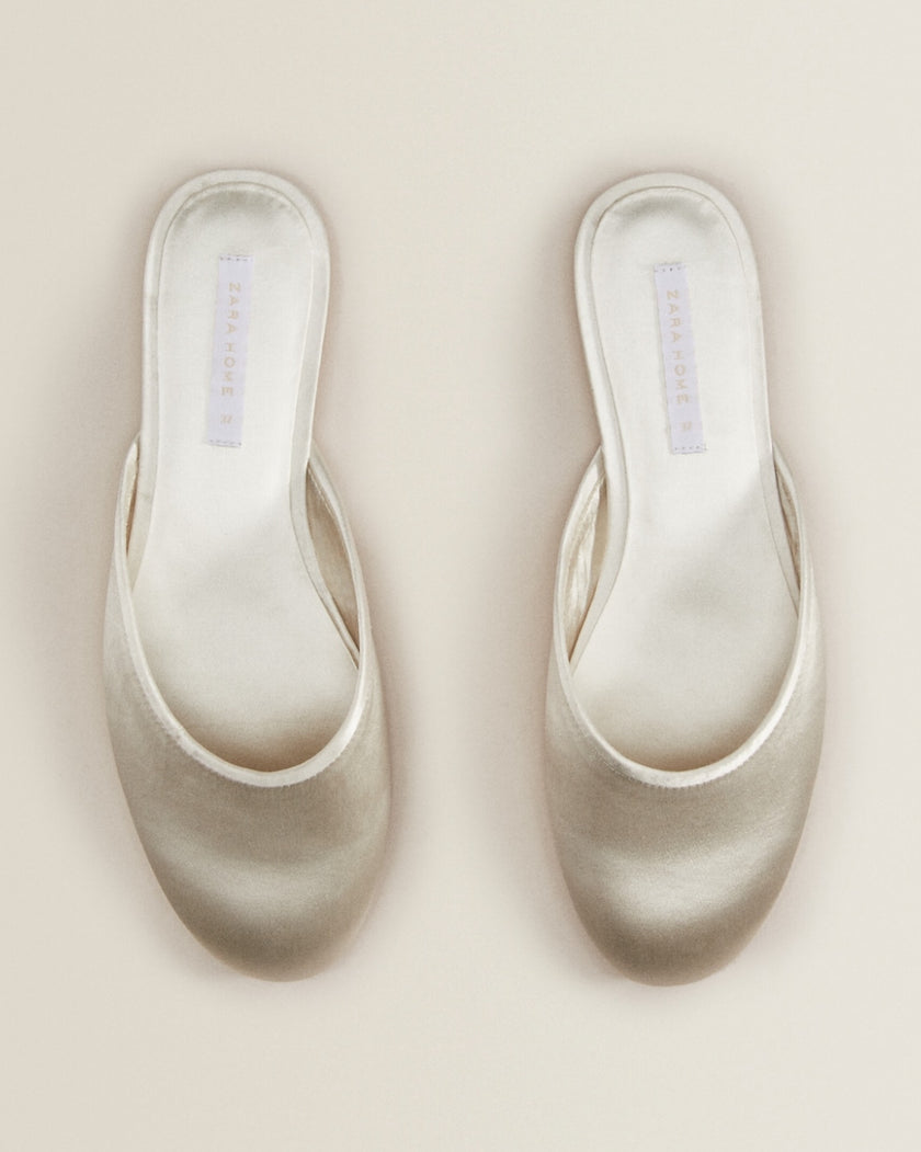 Satin Mule Slippers (EU 39)