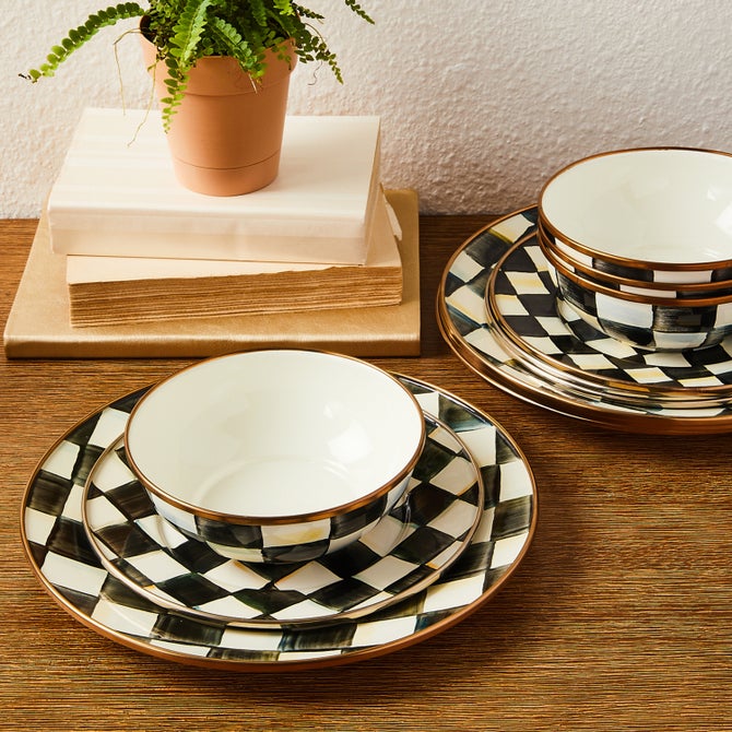 Courtly Check Dinnerware Set 12 piece Set