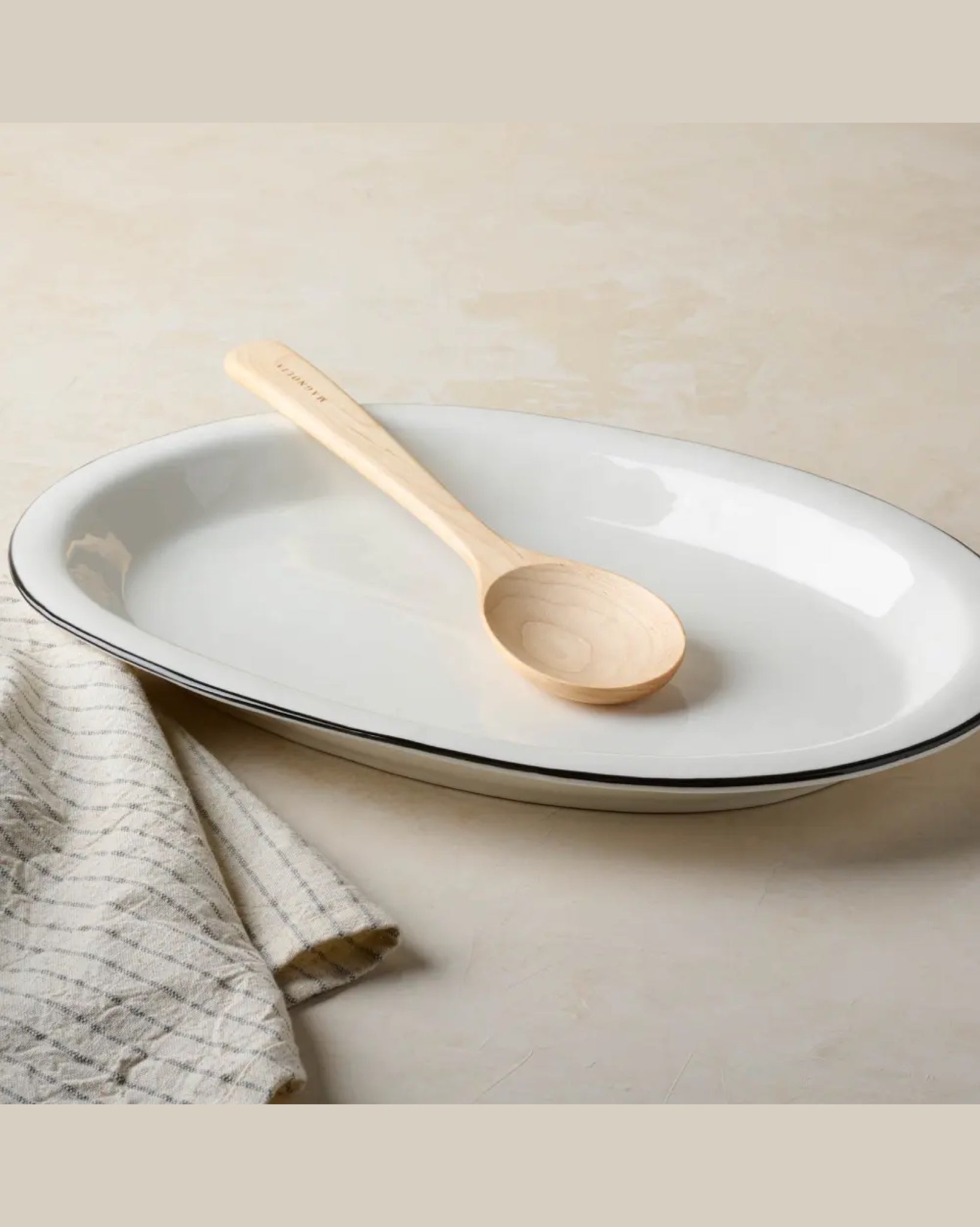 Black Rim Ceramic Oval Platter