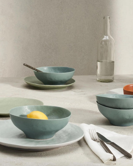 12 Piece Curated Matte Glaze Organic Dinner Set