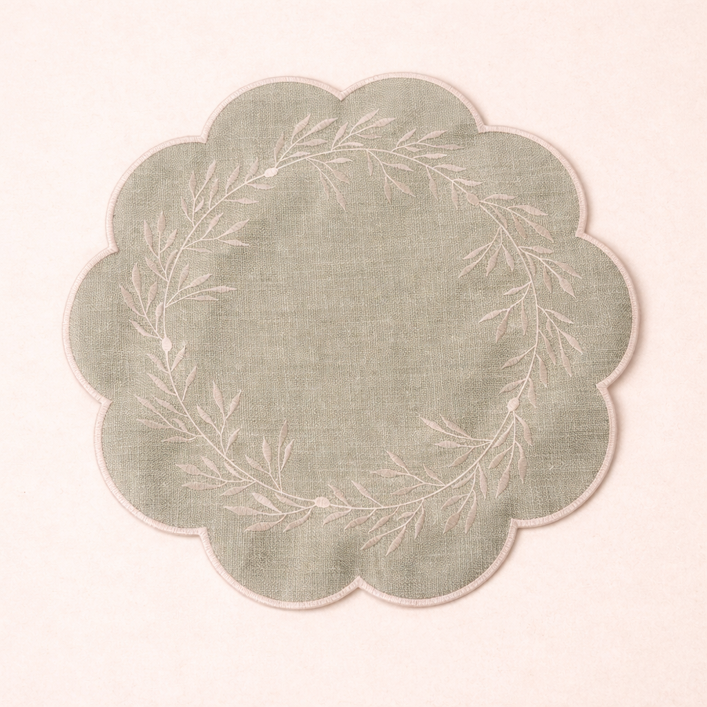 Eden Scallop Anti-Absorbent Placemat 38cm