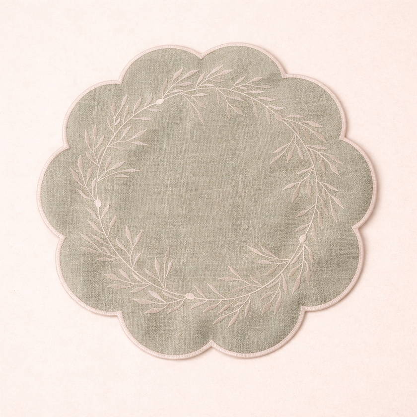 Eden Scallop Anti-Absorbent Placemat 38cm