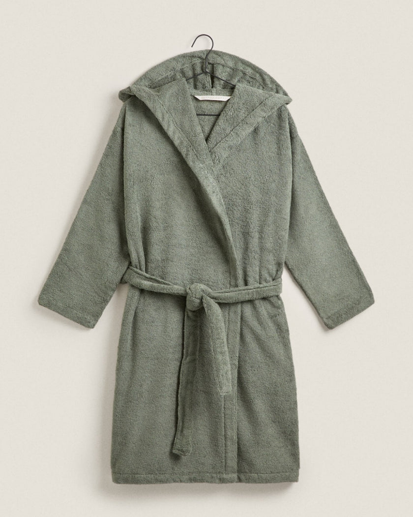 Cotton Bathrobe (Green - M)