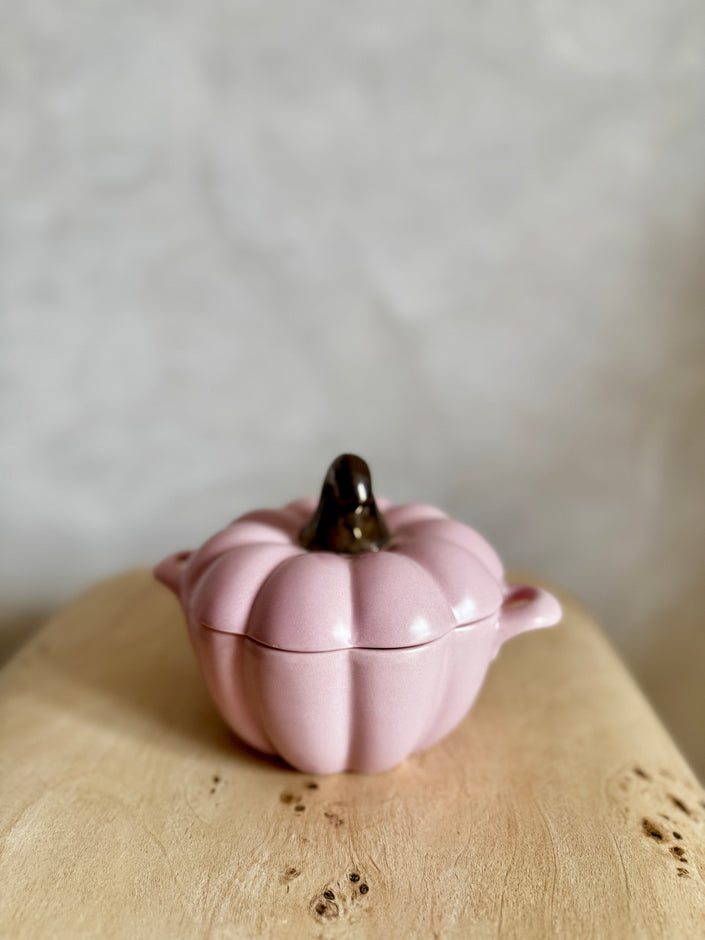 Pink Pumpkin Ceramic Serving Dish (Set of 2)